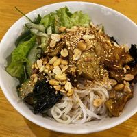 Noodles with milk Meat (homemade seitan) at Nhat Da in Hoi An