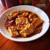Tofu with lemongrass tomato sauce at Nhat Da in Hoi An