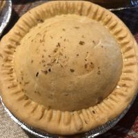 Extreme closeup at Mr Nice Pie​ in Port Talbot