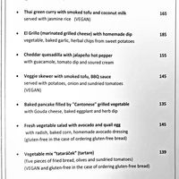 Menu at Kafe Doma in Litomerice