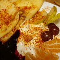 Homemade pancakes at Kafe Doma in Litomerice