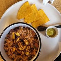 beans and rice at Consulado Vegetal in Jardin