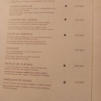 Menú at Consulado Vegetal in Jardin