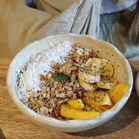 Granola bowl — great! at Consulado Vegetal in Jardin