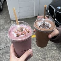 Açai and Snickers drinks- super tastyy   at Street Organics in Takapuna