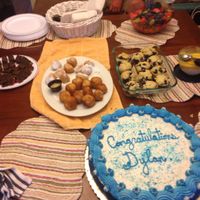 That birthday cake we ordered from here in advance. A little more sweet than I'd like but they did an awesome job. I wish i had pics from the time i got brunch there. Vegan garlic butter roll was excellent and all the vegan cookies are excellent at Bare Naked Bakery in Bellmore