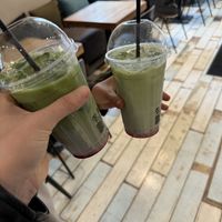 Mansikka matcha  at Kaffila in Tampere