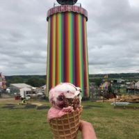 Blueberry Cheesecake & Strawberry at the Ribbon Tower (Glastonbury Festival 2024) at Ice Green in Cardigan