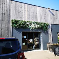 parking in front of BIoDelice entrance at Biodelice in Corsica