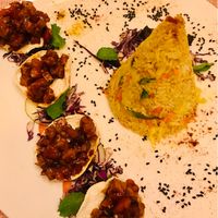 Tempé and rice at Mediterraneo in 