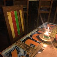 Interiors made from recycled boat wood  at Mediterraneo in 