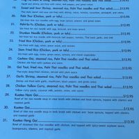 menu (page 2)  at Toomies Thai Cuisine in Bend