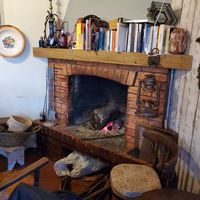 Warm fireplace at Nautic Bar in Praia De Mira