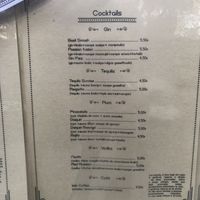 Menu at Nautic Bar in Praia De Mira