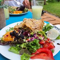 Lasanha de lentilhas at b macro in Porto