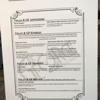 Special menu at The George on the Riverwalk in Wilmington