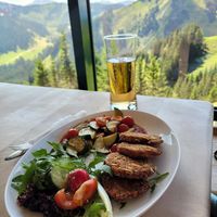 Pumpkin seed röstis at Panoramarestaurant Wallberg in Rottach-egern