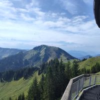 Aussicht vom Restaurant aus at Panoramarestaurant Wallberg in Rottach-egern