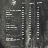 El menu at Por Siempre Vegana Vol II in Mexico City
