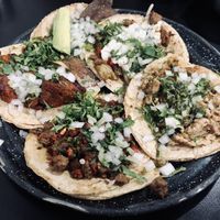 Milanesa, chicharrón prensado, big bebe, seitan al chimichurri, campechano at Por Siempre Vegana Vol II in Mexico City