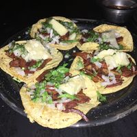 Tacos al pastor at Por Siempre Vegana Vol II in Mexico City