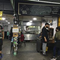La taquería at Por Siempre Vegana Vol II in Mexico City