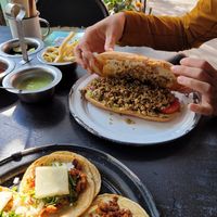 Torta con Seitan al chimmichurri at Por Siempre Vegana Vol II in Mexico City