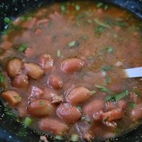 Orden de frijoles bayos (so delicious!!) at Por Siempre Vegana Vol II in Mexico City