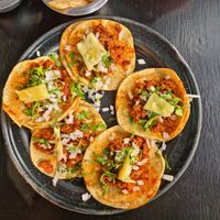 Tacos de pastor at Por Siempre Vegana Vol II in Mexico City