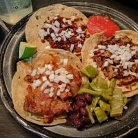 Tacos at Por Siempre Vegana Vol II in Mexico City