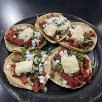 Tacos al pastor   at Por Siempre Vegana Vol II in Mexico City