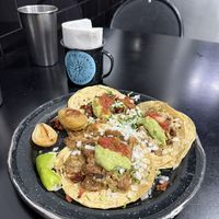 3 tacos  at Por Siempre Vegana Vol II in Mexico City