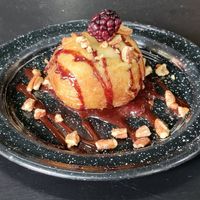 Tempura ice cream at Por Siempre Vegana Vol II in Mexico City