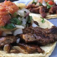 Tacos at Por Siempre Vegana Vol II in Mexico City