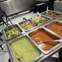 Salsa bar  at Por Siempre Vegana Vol II in Mexico City