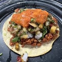 Chorizo rojo  at Por Siempre Vegana Vol II in Mexico City