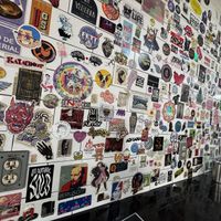 Sticker wall   at Por Siempre Vegana Vol II in Mexico City