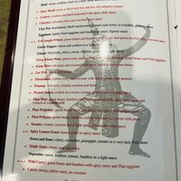 Description of Dishes  at The King and I in Rochester