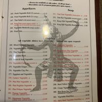 Menu  at The King and I in Rochester
