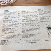 New menu April ‘18  at Pixie and the Hawk in Torrensville