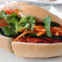Vegan barbeque Bahn mi at CAFFIEND in Greensborough