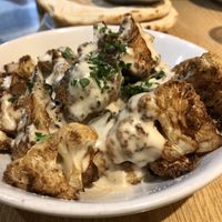 Yummy cauliflower   at Hummus Bar - Hollan Erno in Budapest