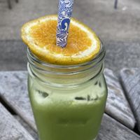 Refreshing green juice at Charlie's Raw Squeeze in Clayfield