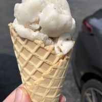 Baby (Single Scoop) Cone of Oat Milk Cookie Dough Chip  at King Kone in Cassadaga