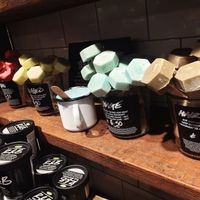 Inside store, lots of vegan goodies! at LUSH in Dartford