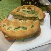 Late lunch sandwich  at Pan e Vin in Corniglia