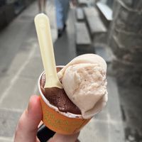 Dark Chocolate and Fico  at Alberto Gelateria in Corniglia
