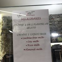 Vegan Milkshakes  at 5 Terre in Manarola