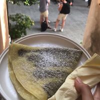 Vegan crepe with chocolate-hazelnut spread  at 5 Terre in Manarola