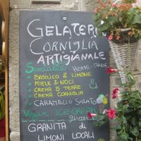 Vegan sign at Gelateria Corniglia in Corniglia